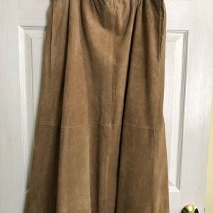 Suede skirt